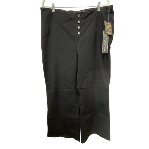 DG2 by Diane Gilman New Classic Stretch Button Fly Pull On Jean Sz 18W Black NEW - Picture 2 of 8